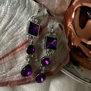Purple amethyst earrings